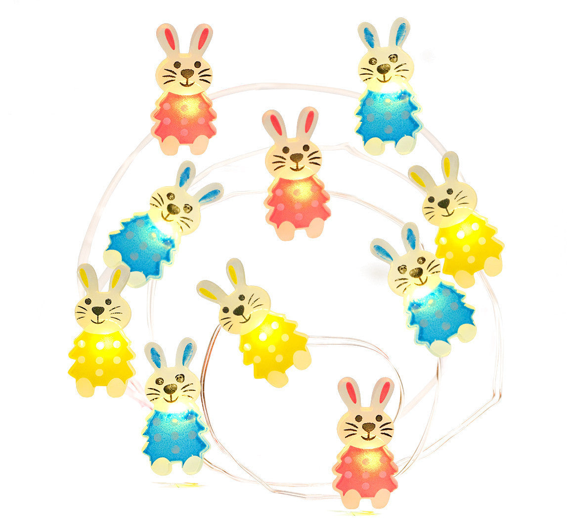 Skirt Bunny Easter Toys Decor Lights String