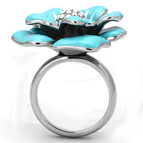 TK817 - High polished (no plating) Stainless Steel Ring with Top Grade